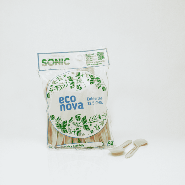 Cuchara Pastelera Nova | EcoSonic | CNPSBG01ESL | Al:12.6 cm | Biodegradable | 60/50 pzs