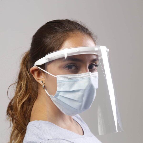 Kit de Protector Facial con Diadema Pl?stica Blanca
